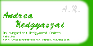 andrea medgyaszai business card